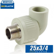 Угол с наружной резьбой Wavin D25x3/4"